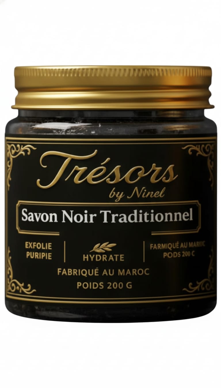 Traditional Black Soap Trio: Classic, Argan, Aker Fassi