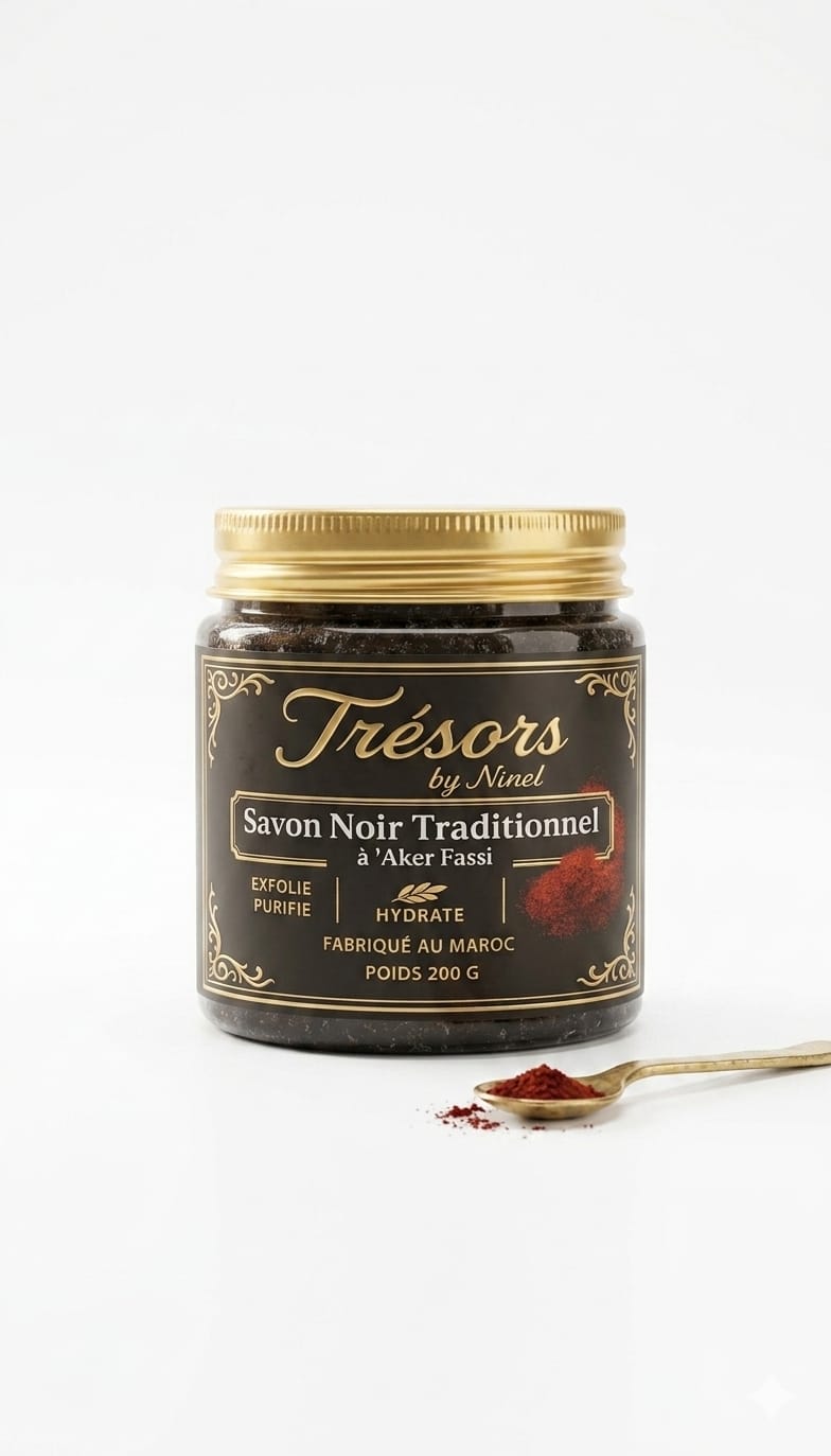 Traditional Black Soap with Aker Fassi